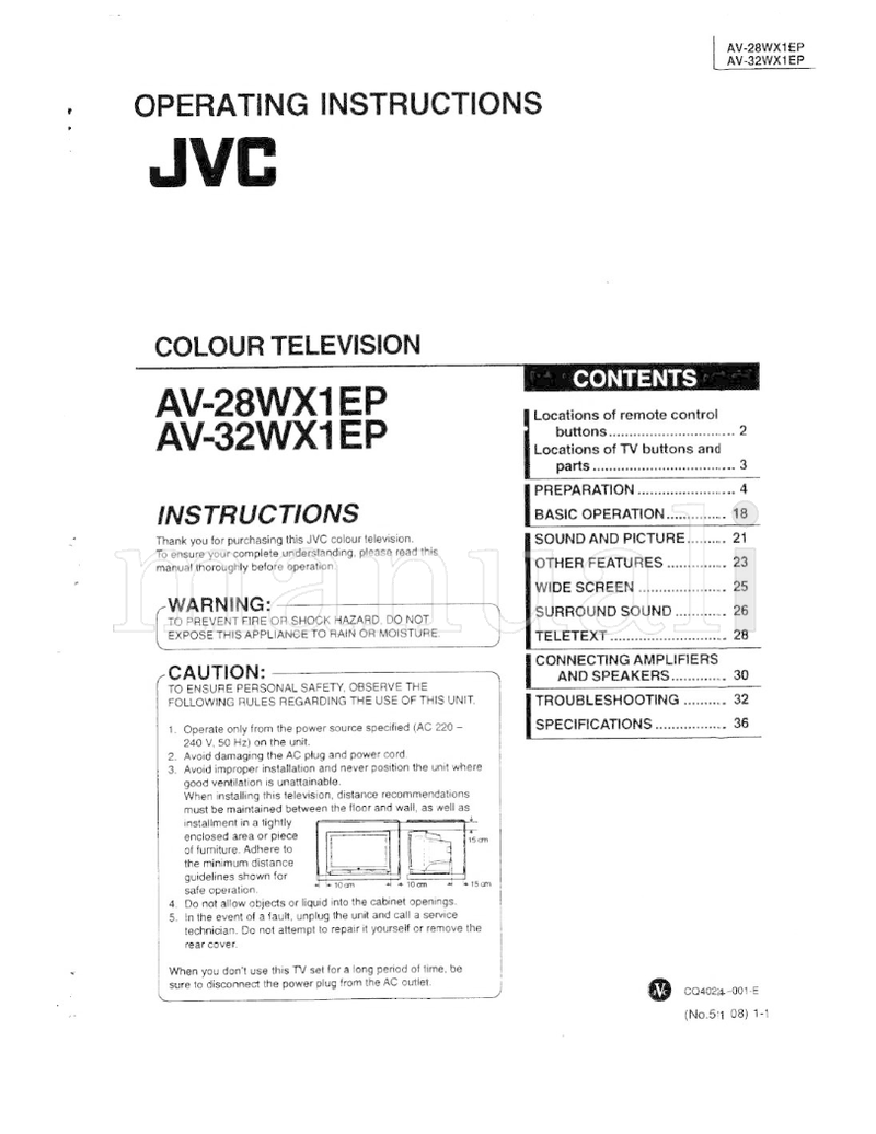 JVC AV-28WX1EP AV-32WX1EP 51108 (76 pages) TV Service Manual