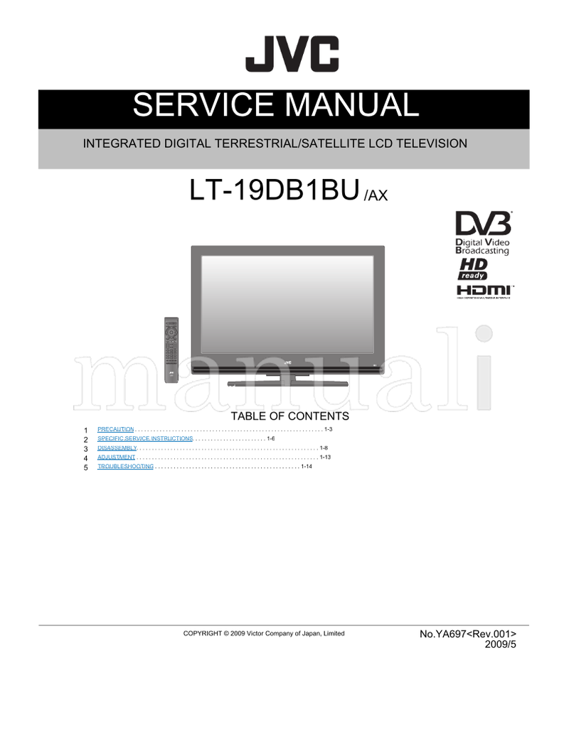 JVC LT-19DB1BU (64 pages) TV Service Manual