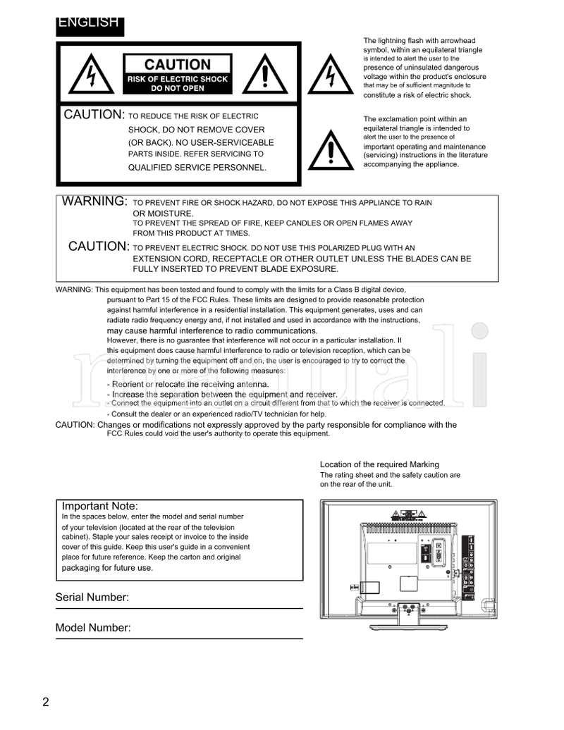JVC LT-19E610 (56 pages) TV Operating Manual