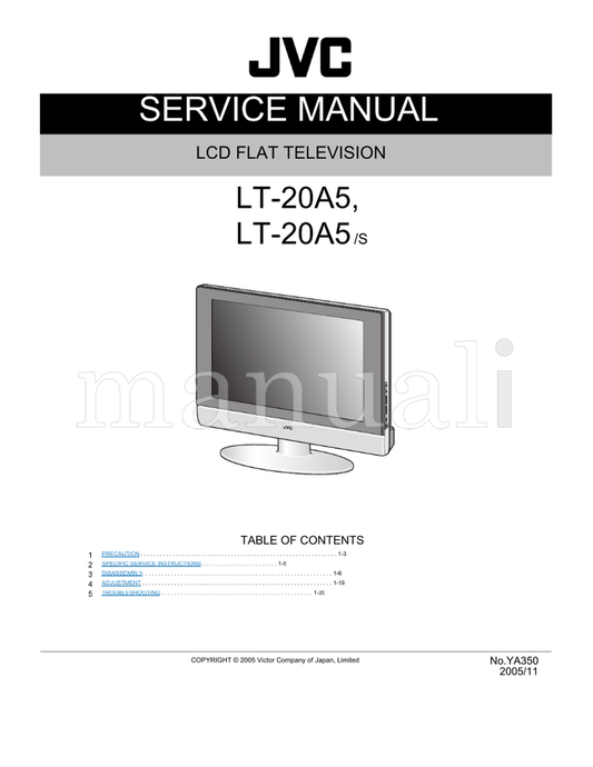 JVC YA350 LT-20A5 (50 pages) TV Service Manual