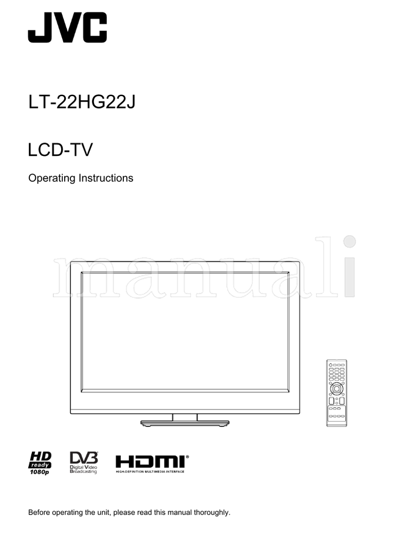 JVC LT-22HG22J (28 pages) TV Operating Manual