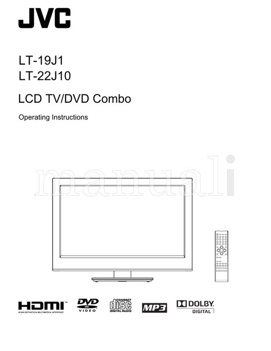 JVC LT-19J1 LT-22J10 (33 pages) TV Operating Manual