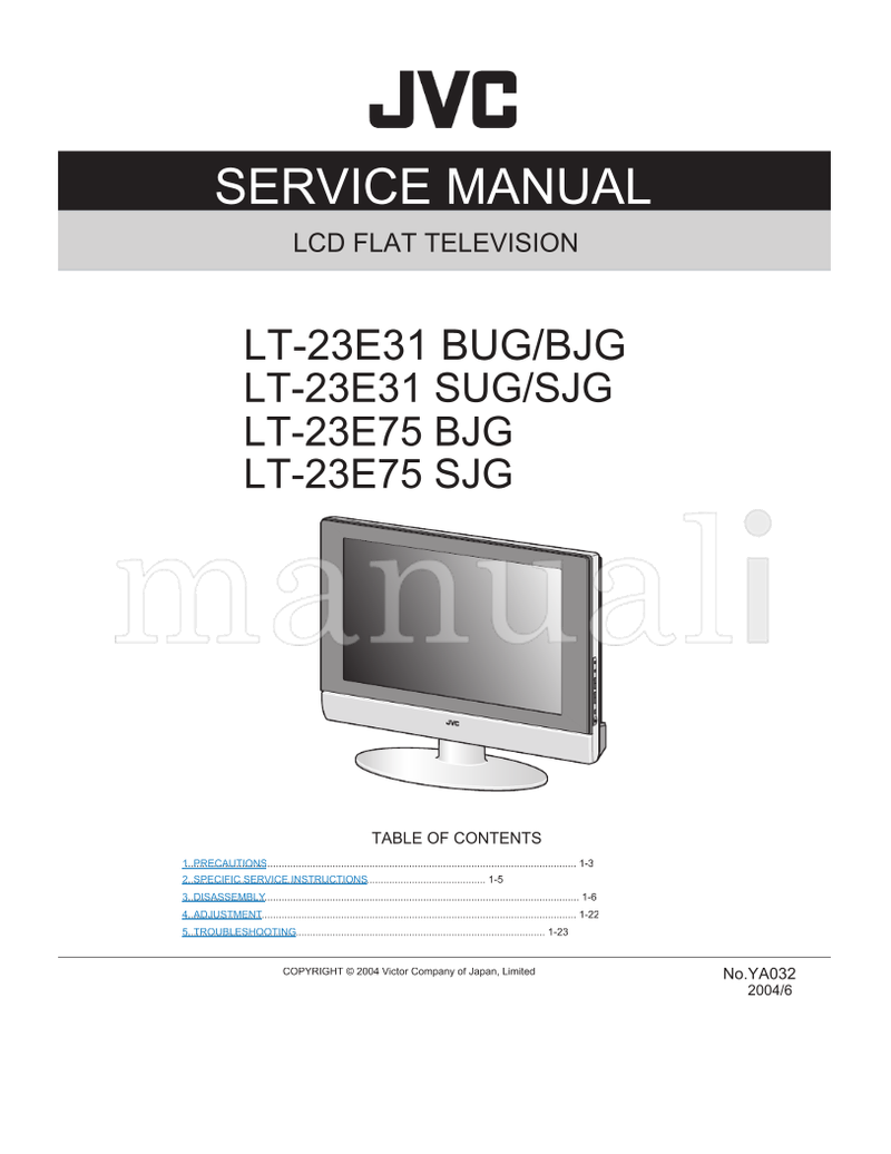 JVC YA032 (89 pages) TV Service Manual