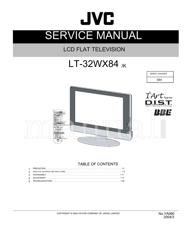 JVC YA090 LT-32WX84 RM-C13G (94 pages) TV Service Manual