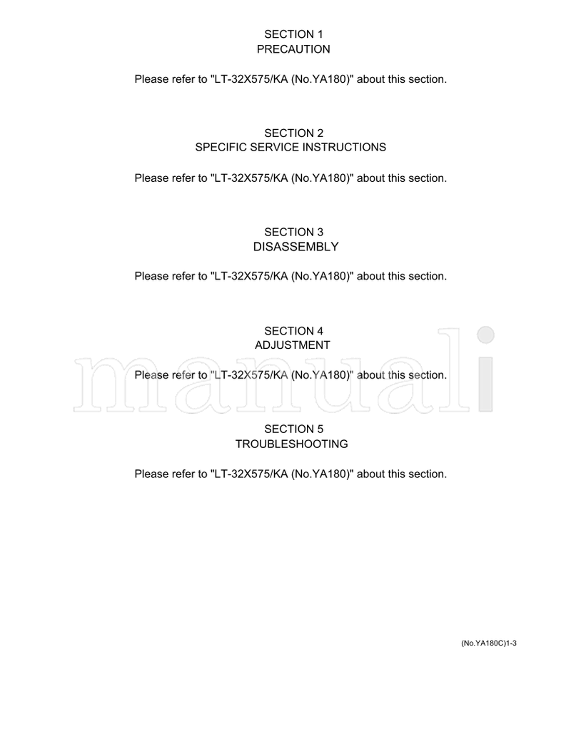 JVC YA180C LT-32X576 (133 pages) TV Service Manual