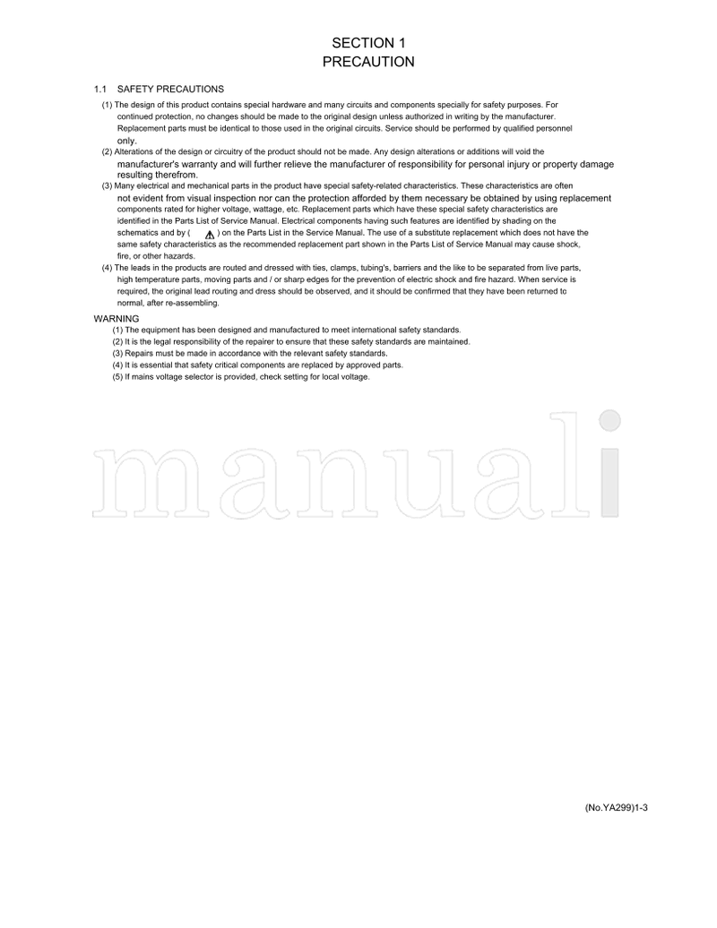 JVC YA299 LT-37DS6BJ (28 pages) TV Service Manual