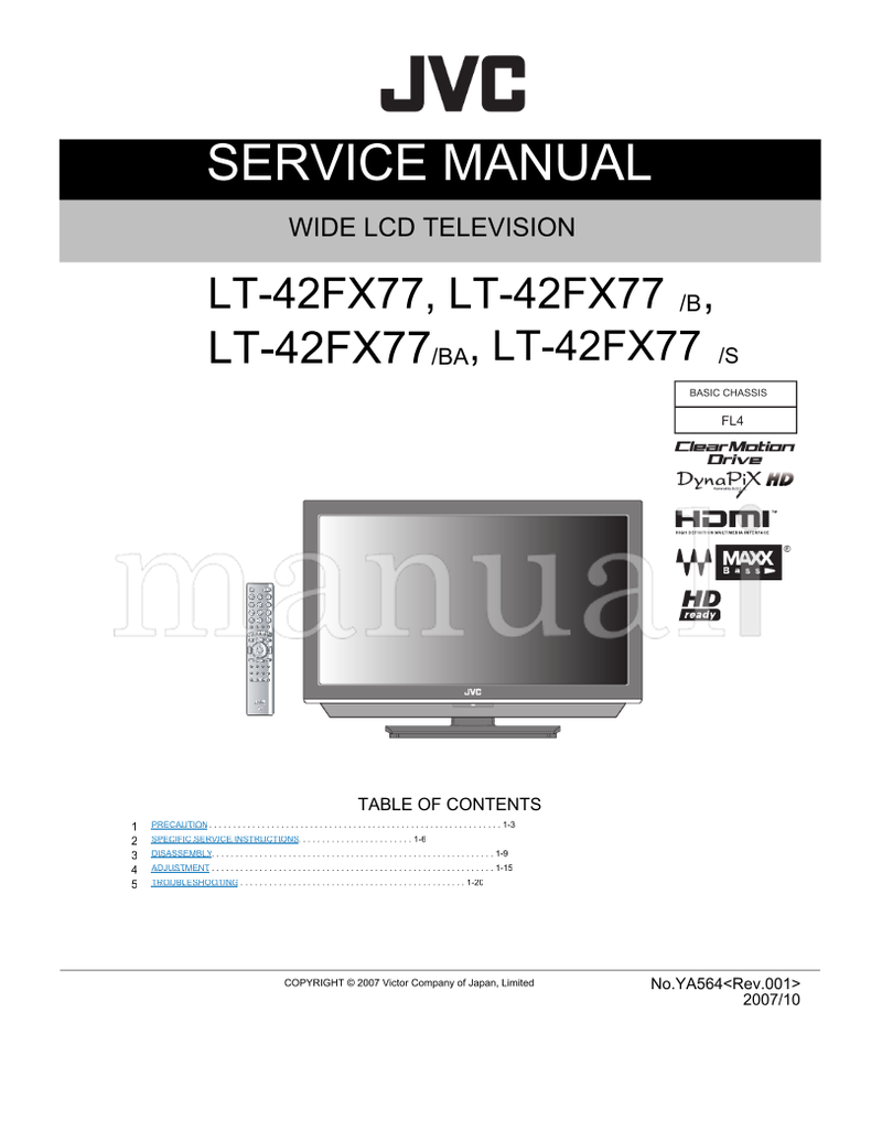 JVC LT-42FX77 (106 pages) TV Service Manual