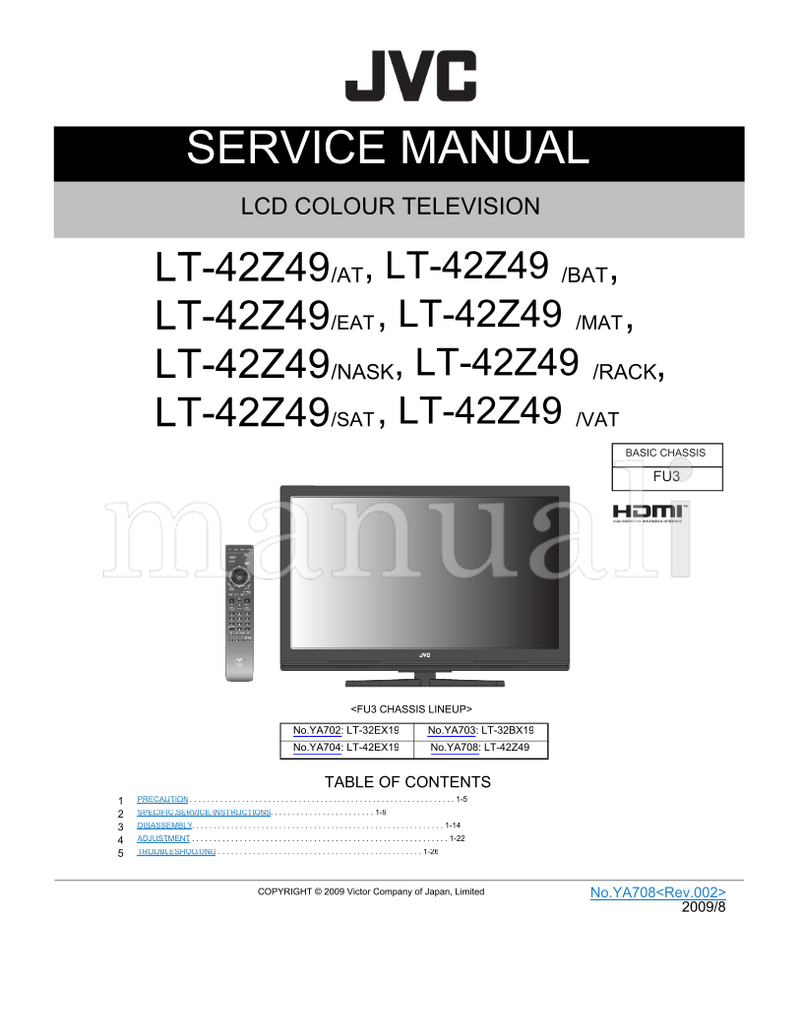 JVC LT-42Z49 (98 pages) TV Service Manual
