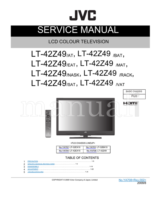 JVC LT-42Z49 (98 pages) TV Service Manual