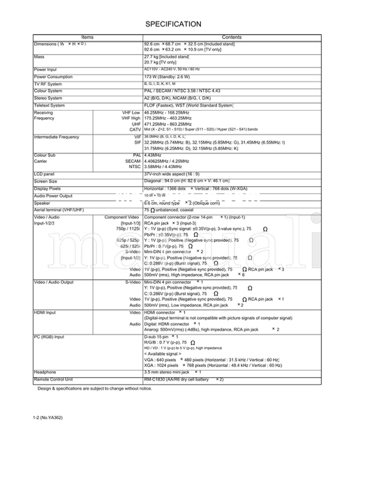 JVC YA362 LT-Z37DX5 (170 pages) TV Service Manual