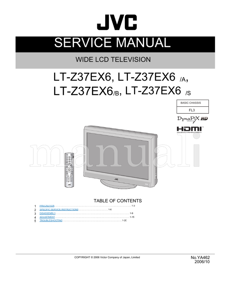 JVC YA462 LT-Z37EX6 (122 pages) TV Service Manual