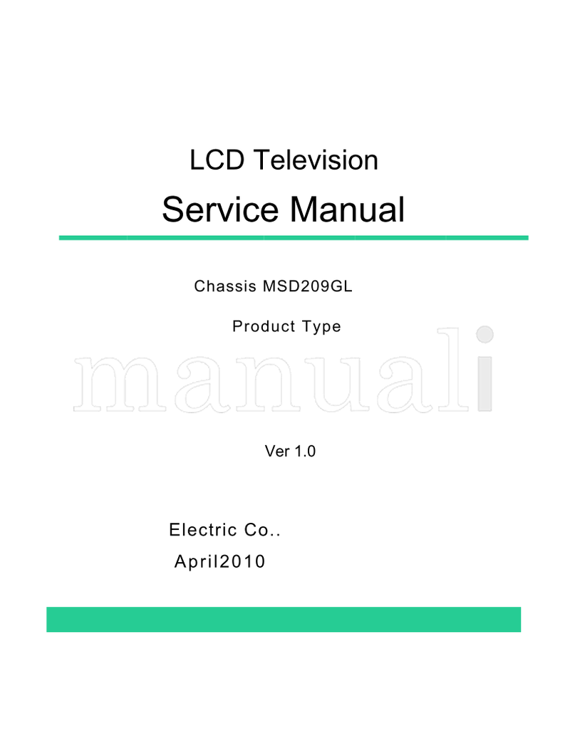 JVC MSD209GL (41 pages) TV Service Manual