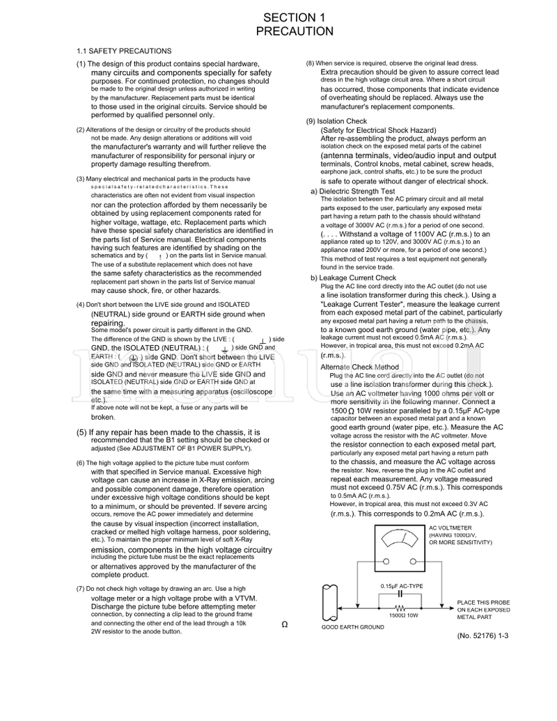JVC RM-C1305 RM-C1305-1H RM-C1303-1H AV-21V311 AV-21V511 (92 pages) TV Service Manual