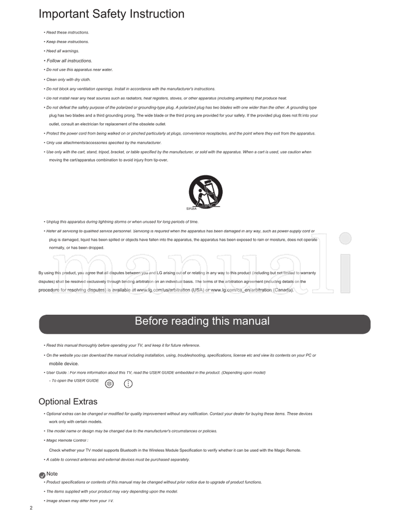 LG 50QNED80AQA 65QNED80AQA 50QNED80UQA 65QNED80UQA 55QNED80AQA (26 pages) TV Operating Manual