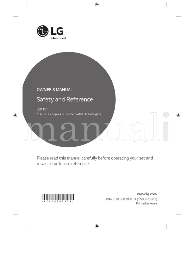 LG *MFL68780134* MFL68780134 (25 pages) TV Operating Manual