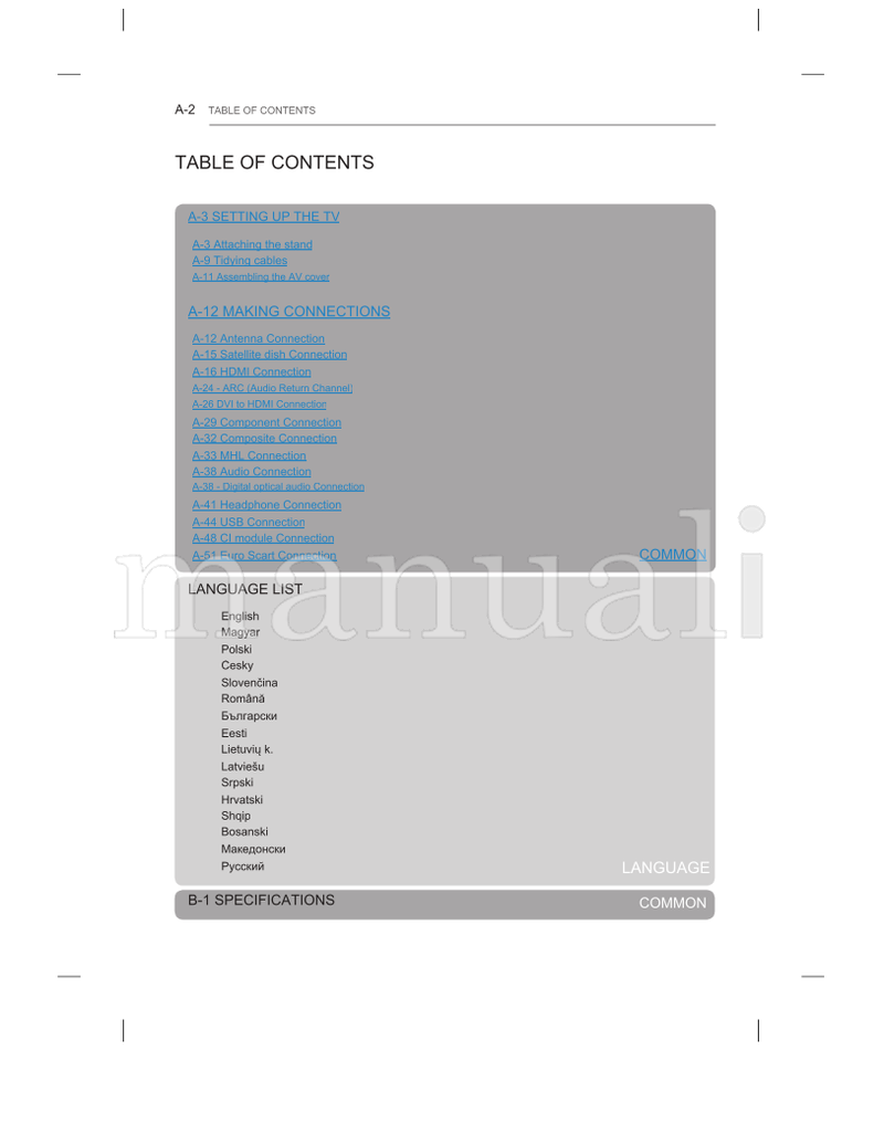 LG UB85** UB98** UB93** UC97** UB95** *MFL68066602* UG88** (116 pages) TV Operating Manual