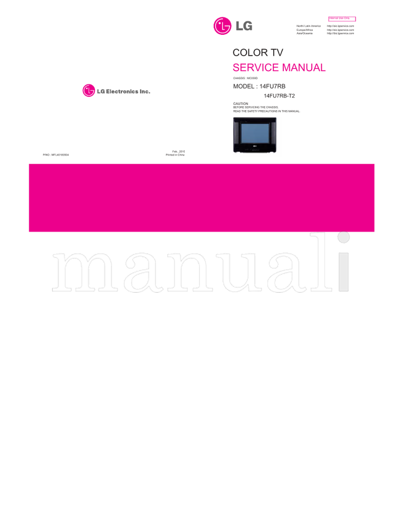 LG MFL40183504 MC059D 14FU7RB 14FU7RB-T2 (20 pages) TV Service Manual