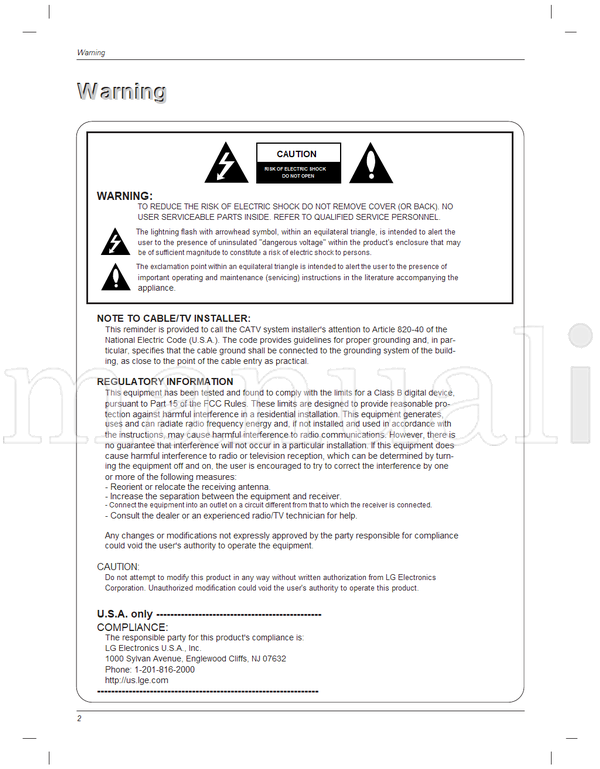 LG 15LC1R 20LC1R 38289U0559C (36 pages) TV Operating Manual