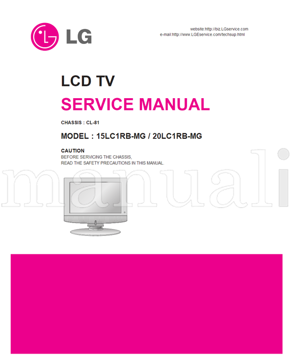 LG 15LC1RB-MG 20LC1RB-MG (39 pages) TV Service Manual