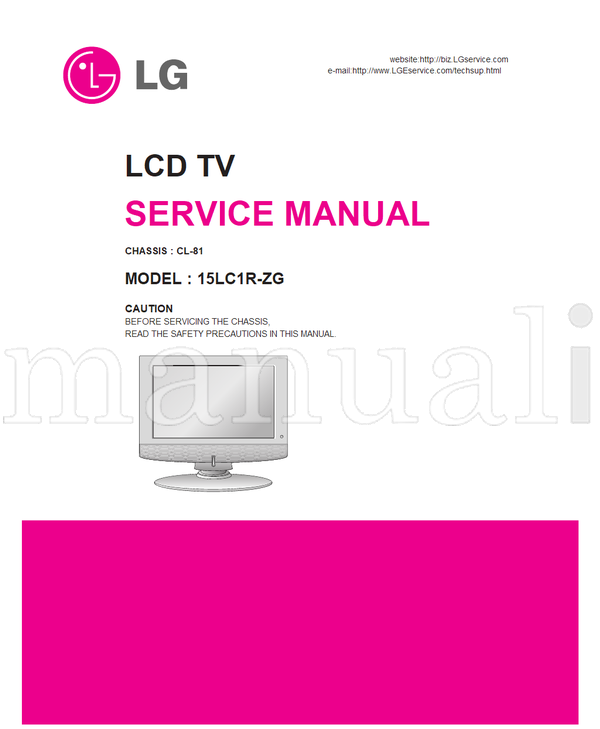 LG 15LC1R-ZG (36 pages) TV Service Manual