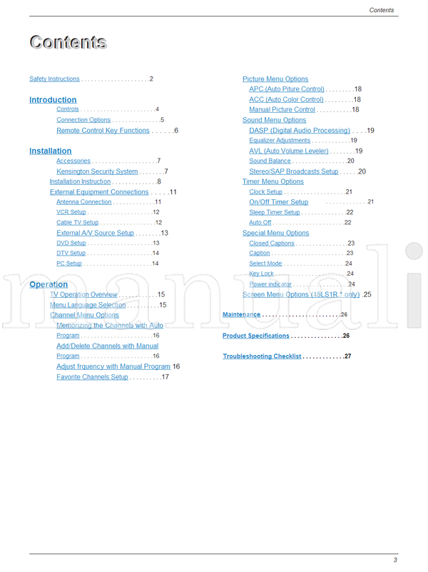 LG 15LS1R 20LS1R MFL31523719 (28 pages) TV Operating Manual