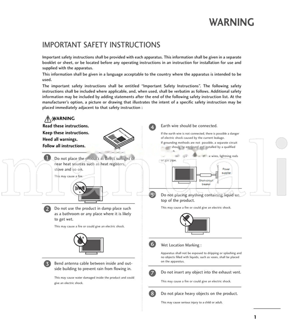 LG 15LS1RA 20LS1RA (56 pages) TV Operating Manual