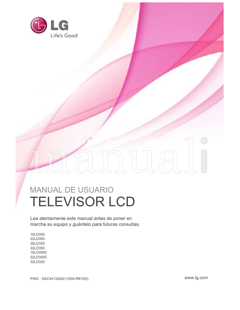 LG 19LD350 22LD350 26LD350 32LD350 19LD350C 22LD350C 32LD320 (122 pages) TV Operating Manual