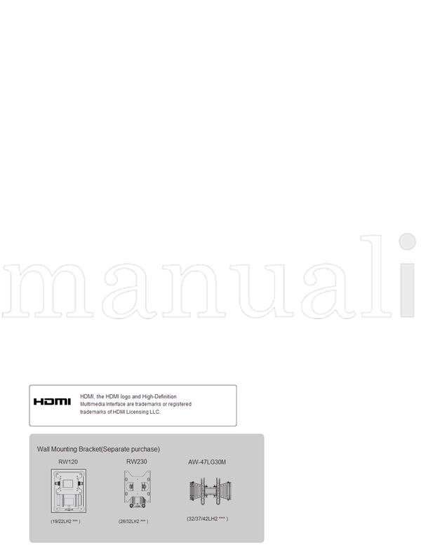 LG 26LH200H (146 pages) TV Operating Manual