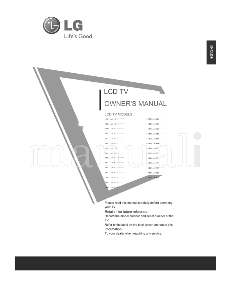 LG 19LH2*** (126 pages) TV Operating Manual