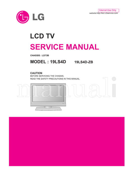 LG LD73B 19LS4D 19LS4D-ZB (43 pages) TV Service Manual