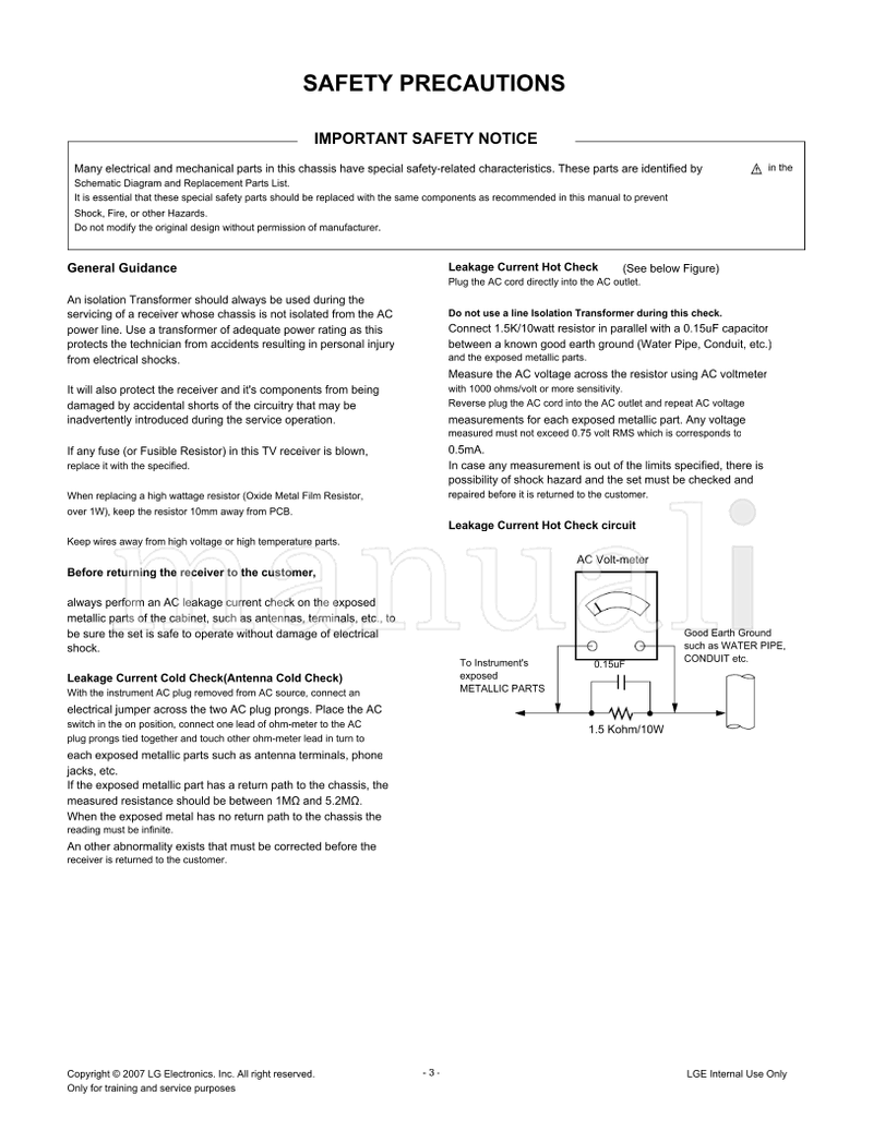 LG LD73B 19LS4D 19LS4D-ZB (43 pages) TV Service Manual