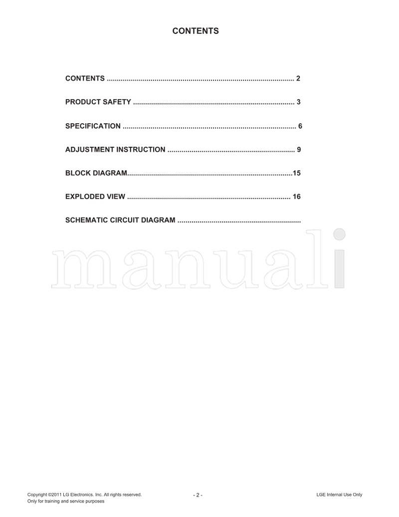 LG LD01S 19LV2500 250U-ZA (99 pages) TV Service Manual