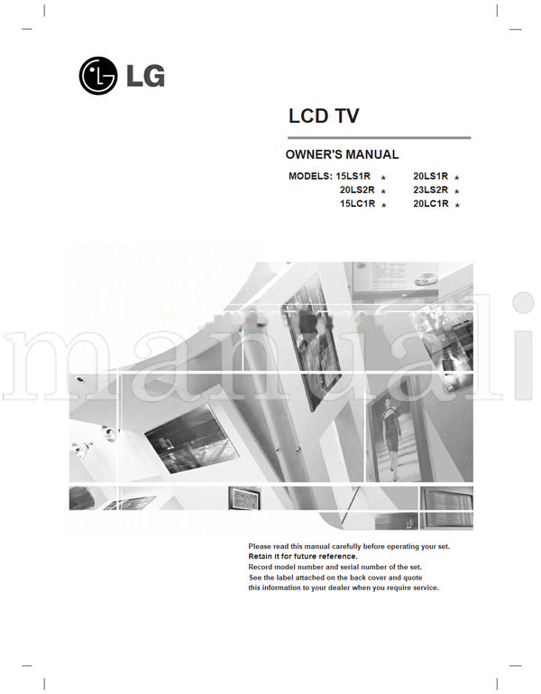 LG 15LS1R 20LS2R 15LC1R 20LS1R 23LS2R 20LC1R (44 pages) TV Operating Manual