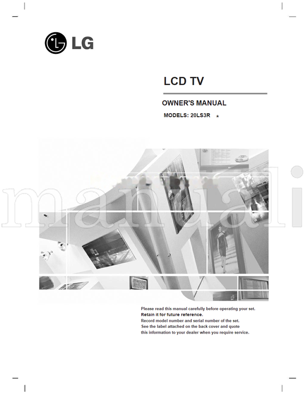 LG 20LS3R (44 pages) TV Operating Manual