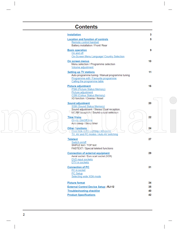 LG 20LS3R (44 pages) TV Operating Manual
