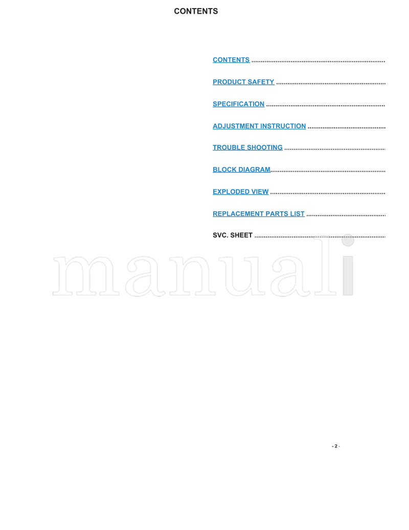 LG LA74E (36 pages) TV Service Manual