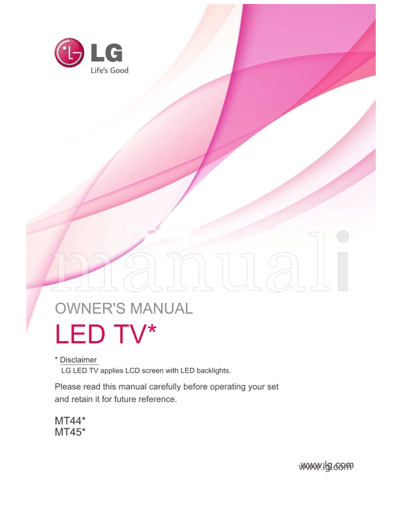 LG MT44* MT45* (55 pages) TV Operating Manual