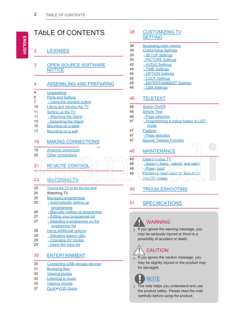 LG MT44* MT45* (55 pages) TV Operating Manual