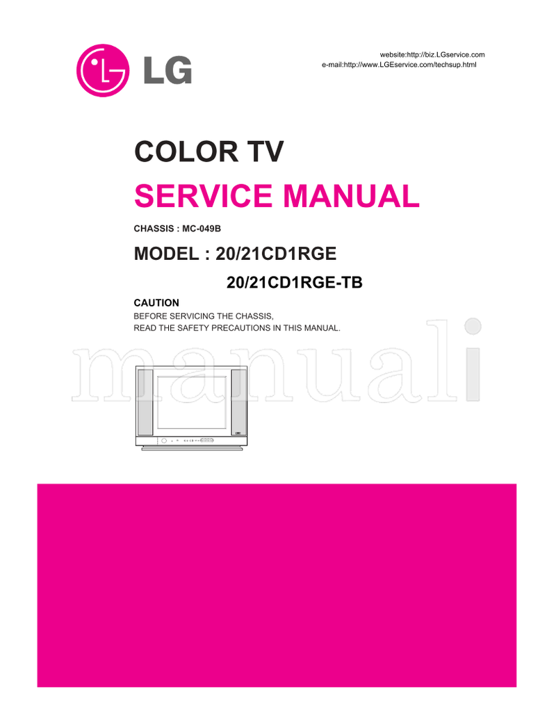 LG MC-049B 21CD1RGE 21CD1RGE-TB (28 pages) TV Service Manual