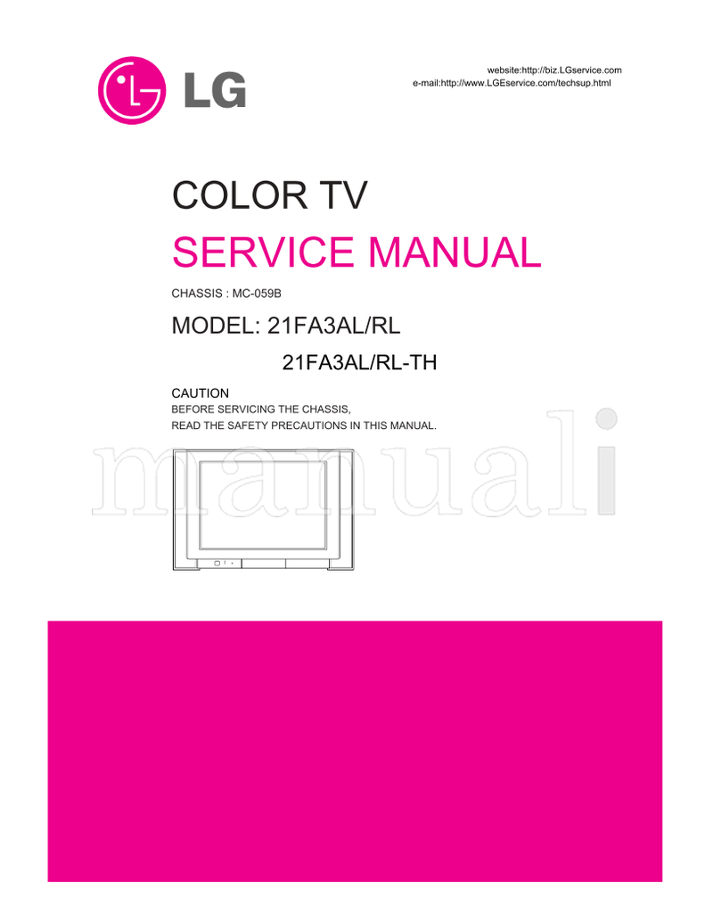 LG MC-059B 21FA3AL (30 pages) TV Service Manual