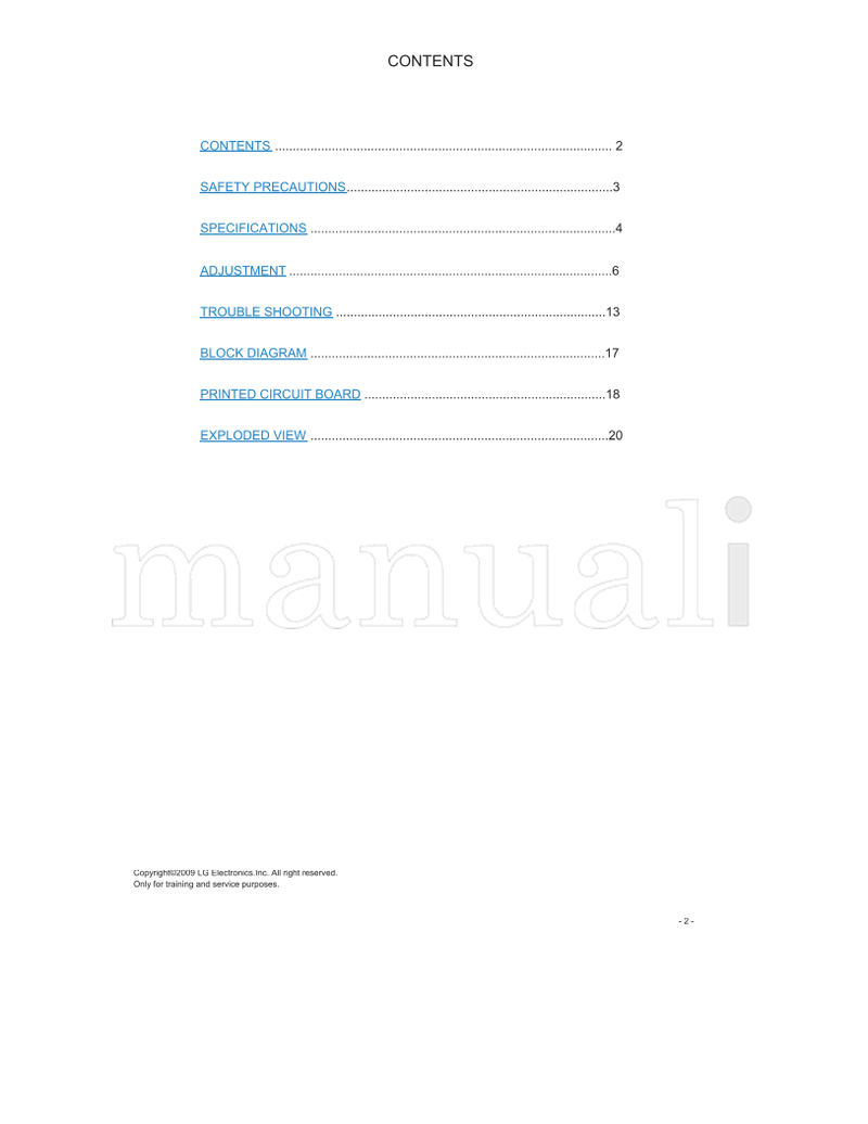 LG MFL42451232 CW81A 21FB3AB 21FB3AB-T3 (22 pages) TV Service Manual