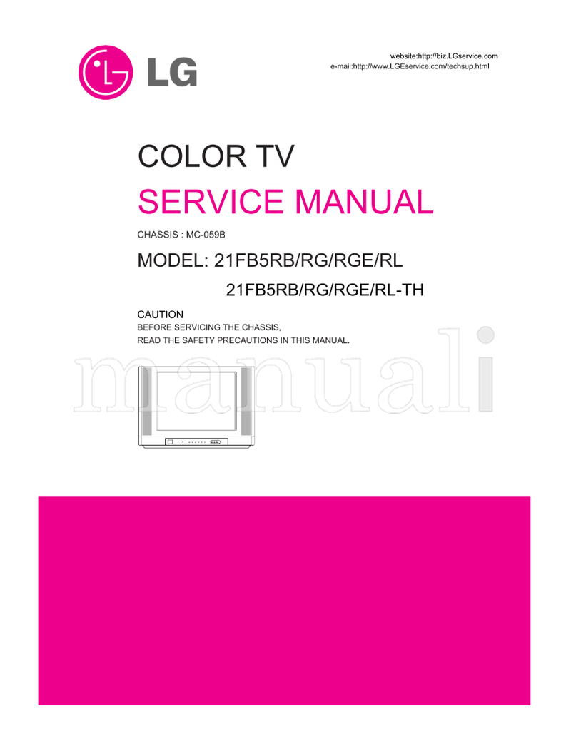 LG MC-059B 21FB5RB (29 pages) TV Service Manual