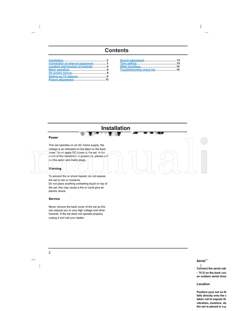 LG 486-403B (20 pages) TV Operating Manual