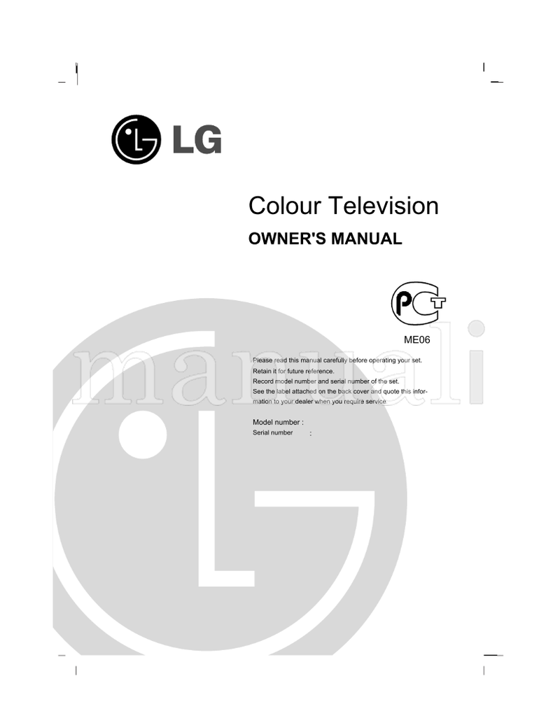 LG 21FJ7AG-TS (16 pages) TV Operating Manual