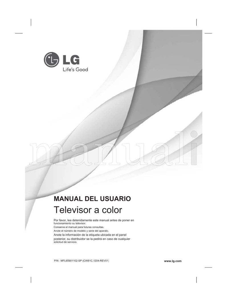 LG 21FJ8RD (24 pages) TV Operating Manual