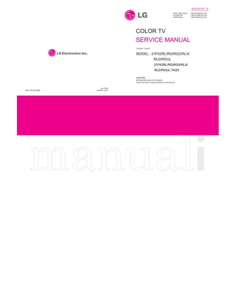 LG MFL42115606 CW81B 21FK2RL RGUL-T4 (23 pages) TV Service Manual