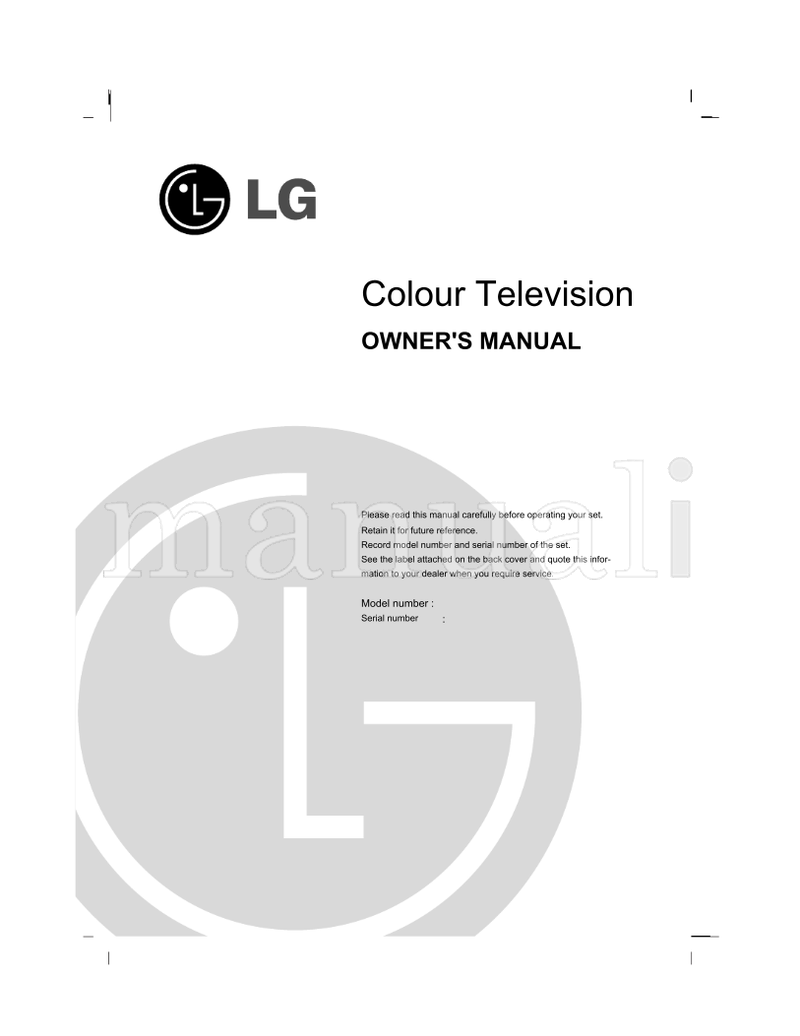 LG 21FS2 Series (16 pages) TV Operating Manual