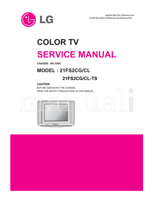 LG MC-059C 21FS2CG (33 pages) TV Service Manual