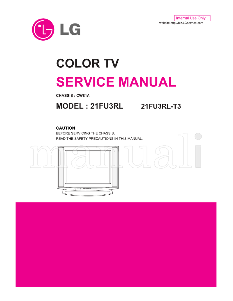 LG CW81A 21FU3RL 21FU3RL-T3 (16 pages) TV Service Manual