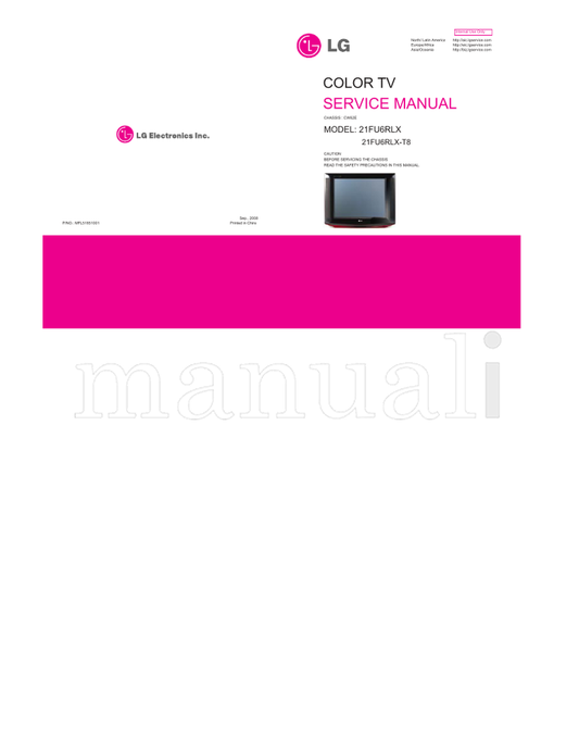 LG MFL51851001 CW62E 21FU6RLX 21FU6RLX-T8 (20 pages) TV Service Manual